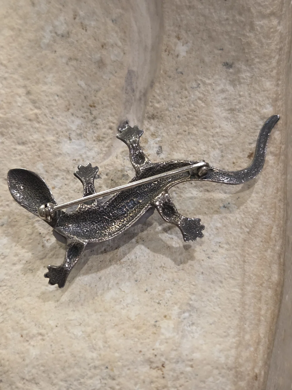Vintage Sterling Silver Lizard Pin/Brooch 2